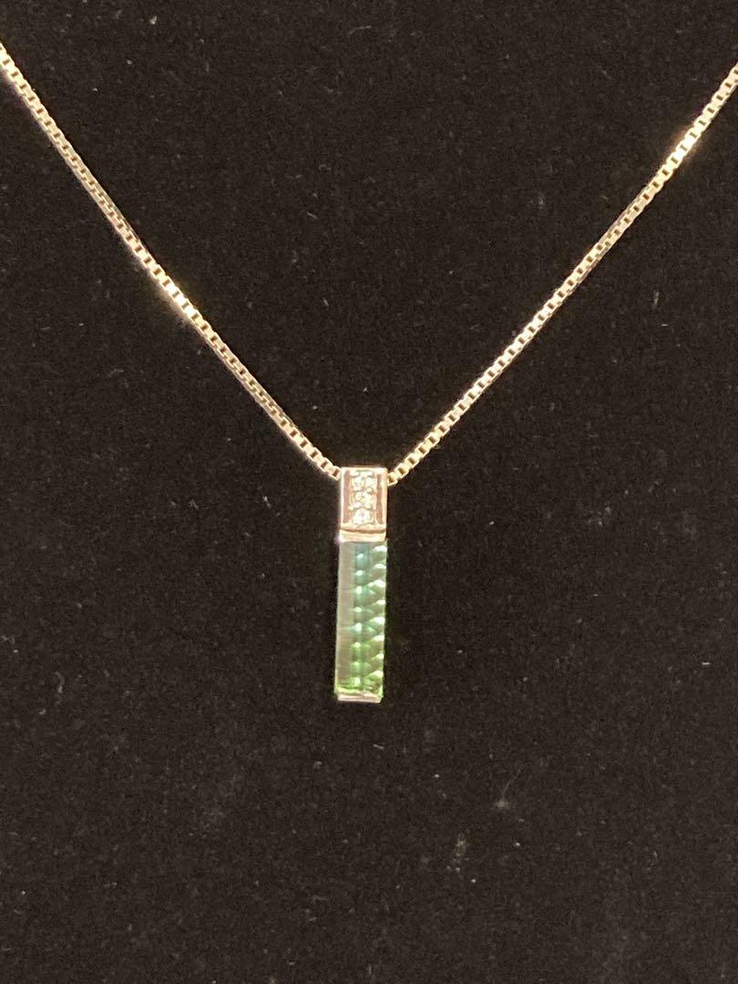 ダイヤ0.03ct＋ブラックトルマリン1.18ct　ペンダントトップ