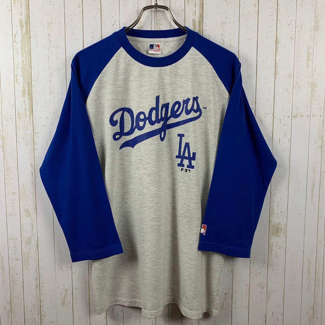 MLB メジャーリーグベースボール リンガーネック ラグラン Tシャツ  L