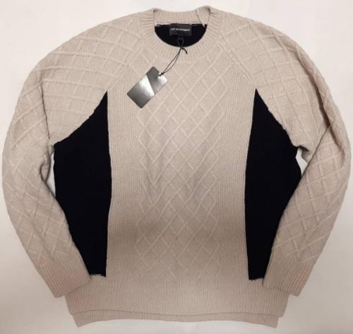 【新品】エンポリオアルマーニ　メンズ・ケーブル編みニット　L(50相当)
