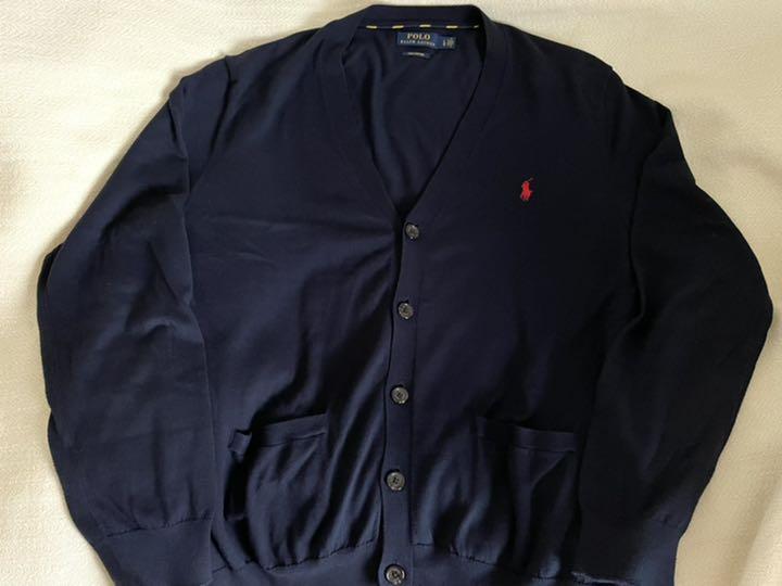 Polo by Ralph Lauren ピマコットン カーディガン ネイビーL