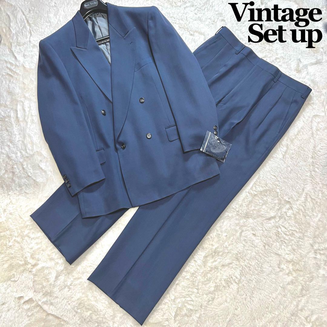 美品 VINTAGE 90’s セットアップ スーツ ブルー グレー 菅田将暉