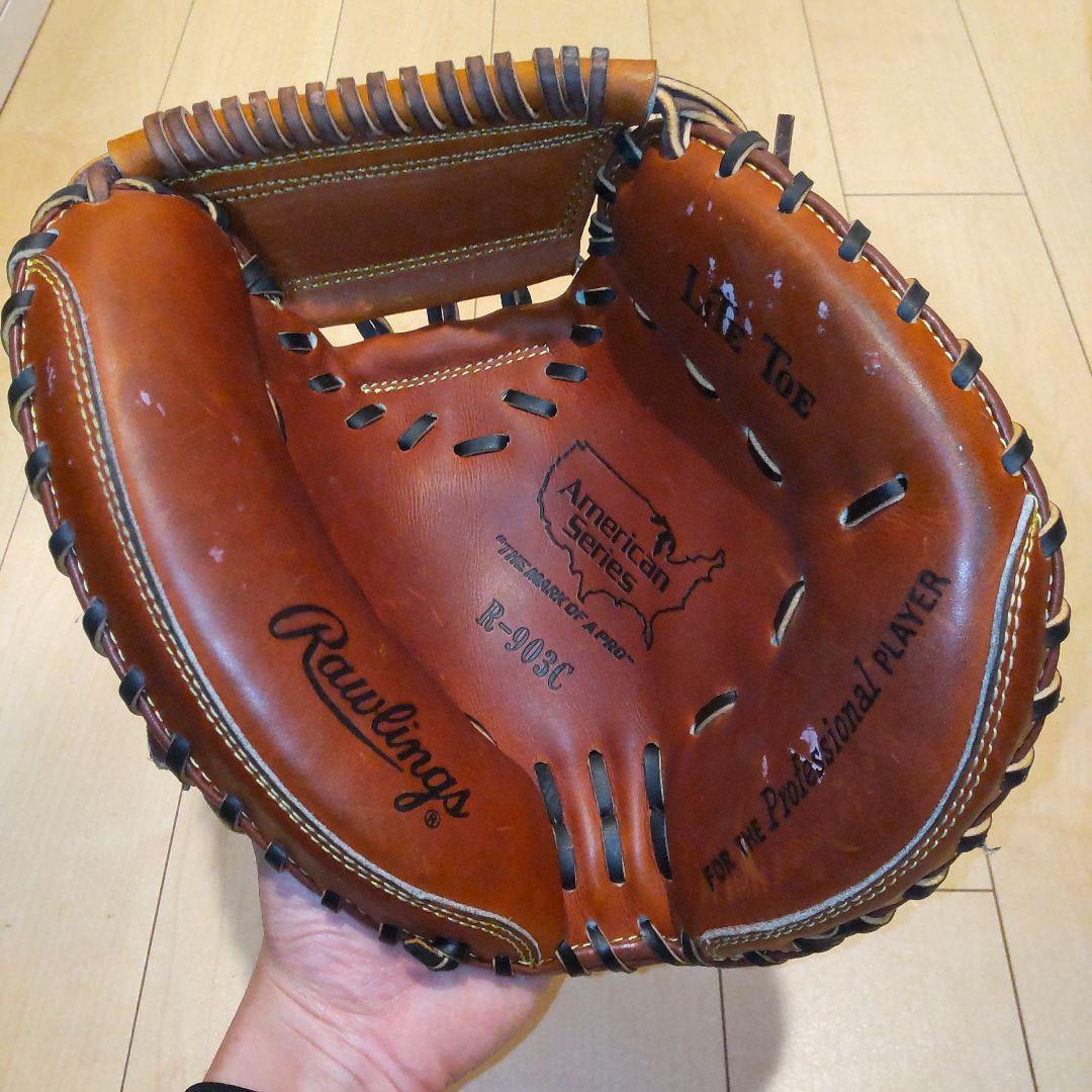 ローリングス 一般硬式 キャッチャーミット ほぼ新品 右投げ アンティーク